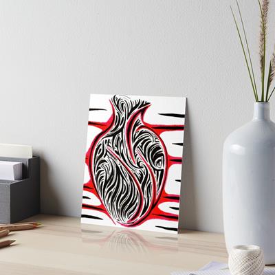 Abstract Bloody Heart Design