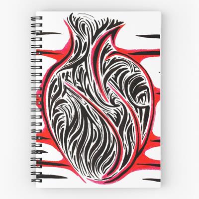 Abstract Bloody Heart Design