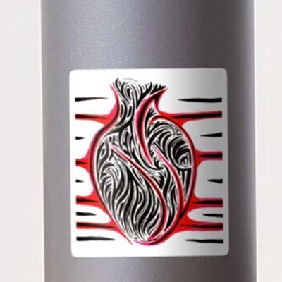 Abstract Bloody Heart Design