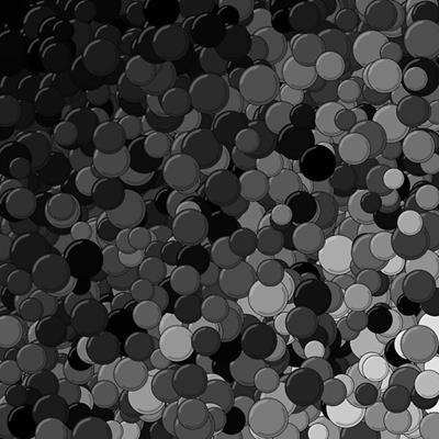 Black, White, and Grey Bubbles