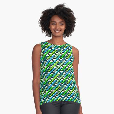 Blue and Green Tangles