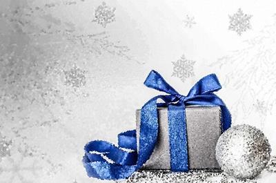 Blue and Silver Christmas Gift
