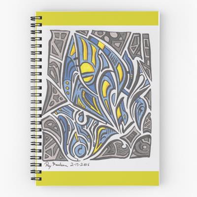 Blue and Yellow Space Squid