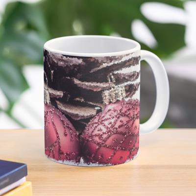 Christmas Baubles and Pine Cone