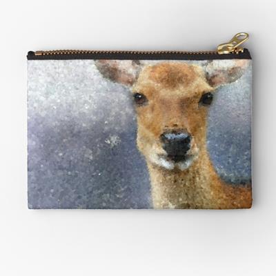 Deer Portrait in Snow