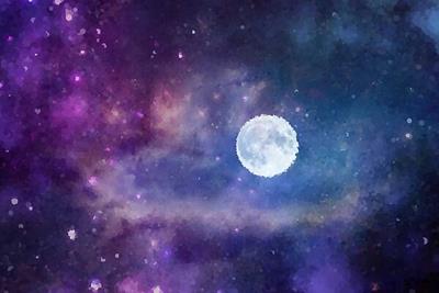 Full Moon and Stars