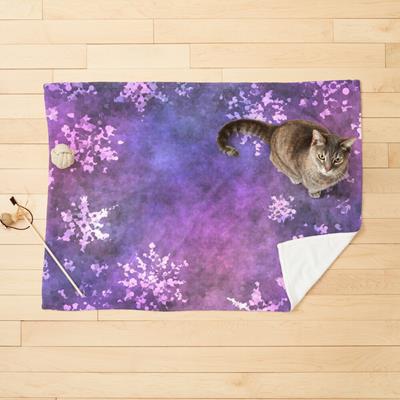 Glittering Purple Snowflakes