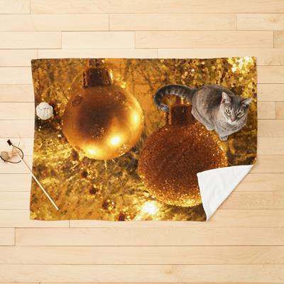 Golden Christmas Bulbs