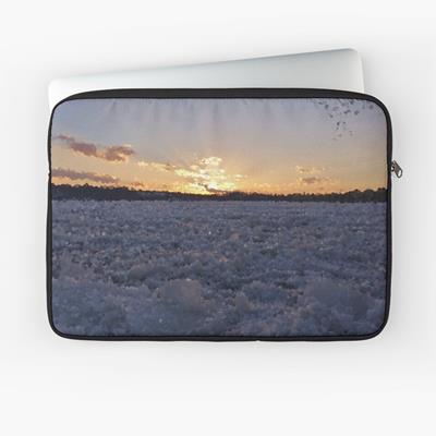 Ice Field at Sunset