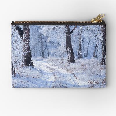 Impressionist Winter Forest Landscape