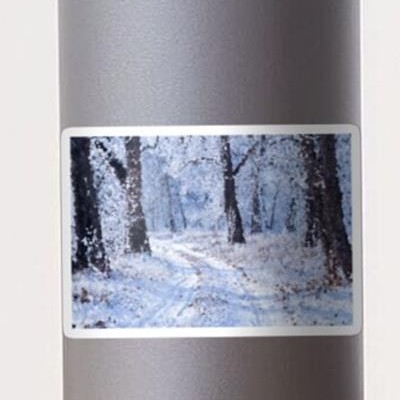 Impressionist Winter Forest Landscape