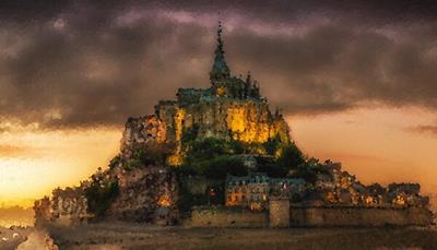 Mont St Michel Under Stormy Skies