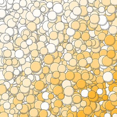 Orange and White Bubbles