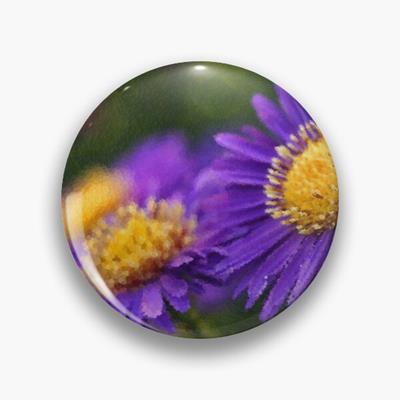 Purple Flowers Against Greenery