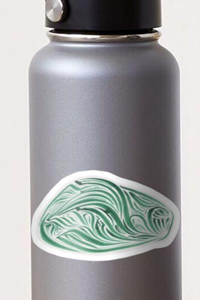 Rich Abstract Line Art in Blue-Green