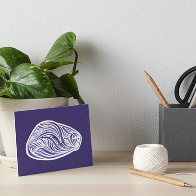 Rich Abstract Line Art in Dark Purple