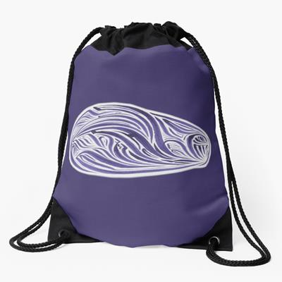 Rich Abstract Line Art in Dark Purple