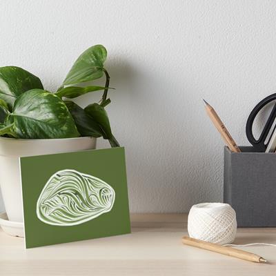 Rich Abstract Line Art in Green