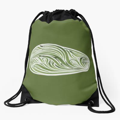 Rich Abstract Line Art in Green