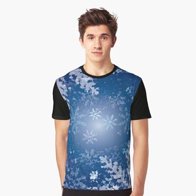 Snowy Blue Christmas Background