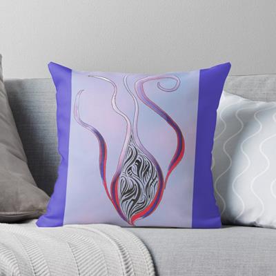 Swimming Creature in Red, Blue, Purple, and Black