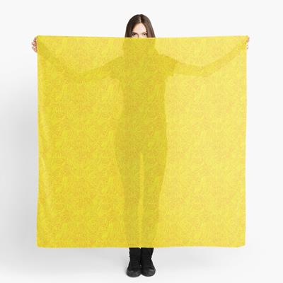 Swirling Abstract Line Art in Blazing Yellow and Gold