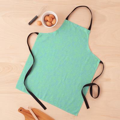 Swirling Abstract Line Art in Light Blue on Green