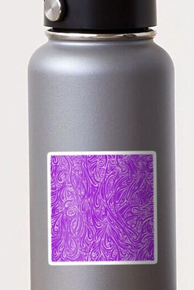 Swirling Abstract Line Art in Pink and Purple