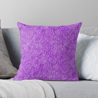 Swirling Abstract Line Art in Pink and Purple