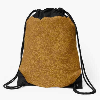 Swirling Abstract Line Art in Shades of Brown