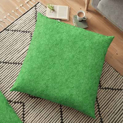 Swirling Abstract Line Art in Shades of Green