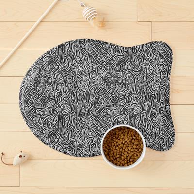 Swirling Abstract Line Art in Shades of Grey