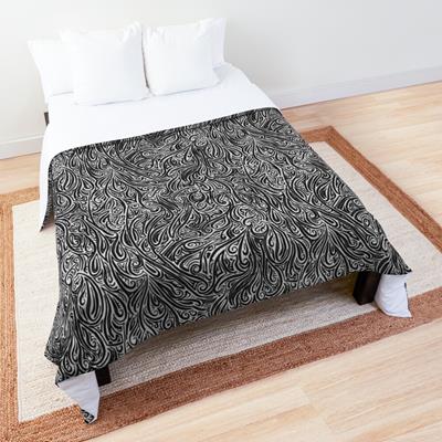 Swirling Abstract Line Art in Shades of Grey