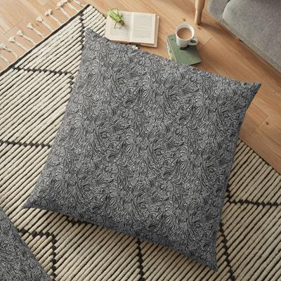 Swirling Abstract Line Art in Shades of Grey