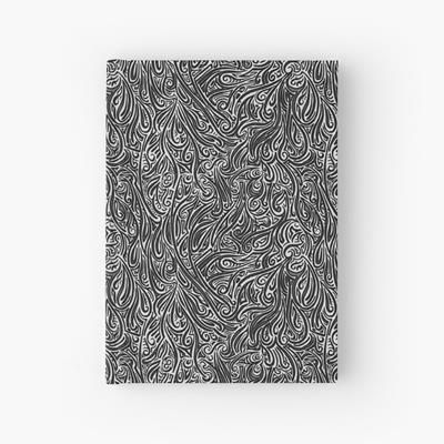 Swirling Abstract Line Art in Shades of Grey