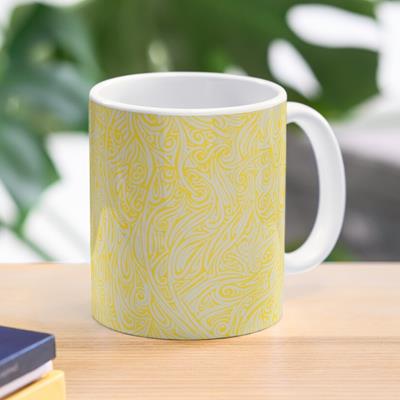 Swirling Abstract Line Art in Silver and Gold