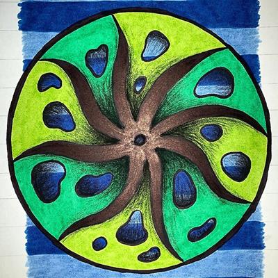 Swirling Blues and Greens