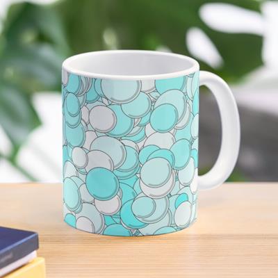 Turquoise and White Bubbles