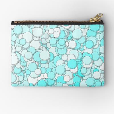 Turquoise and White Bubbles