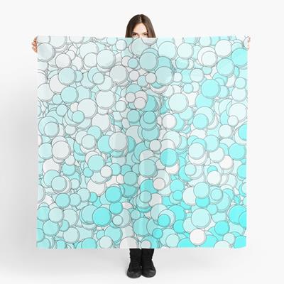 Turquoise and White Bubbles