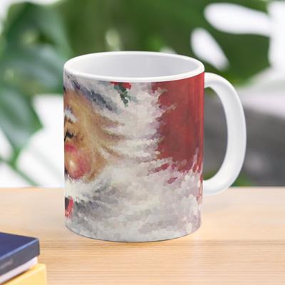 Winking Santa on Red